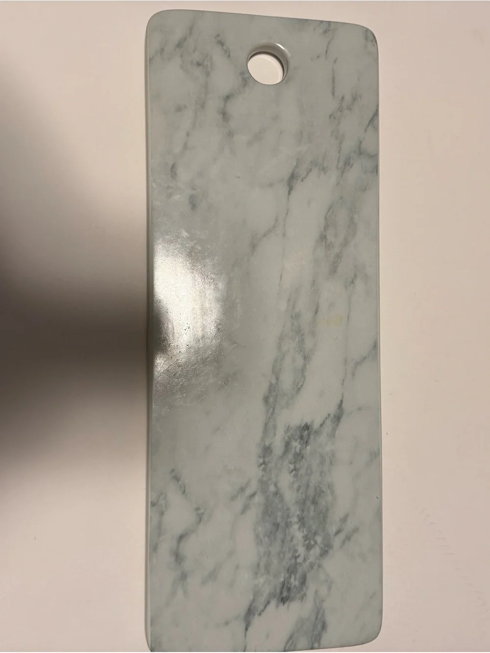 Food Network White Marble Glass Cutting Board